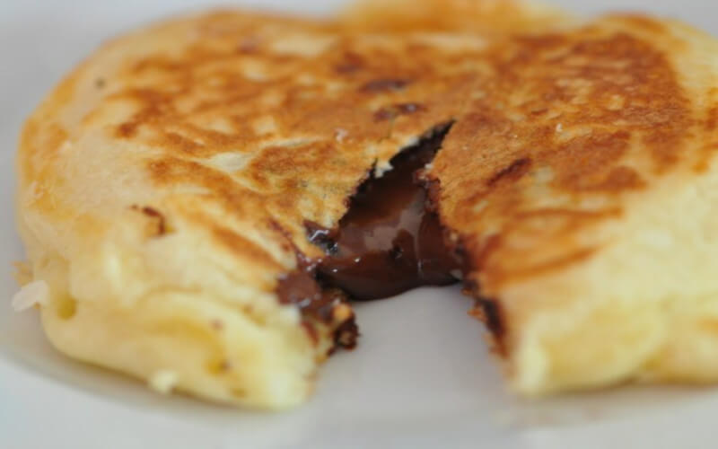 Pancakes fourrés au chocolat Une pure gourmandise
